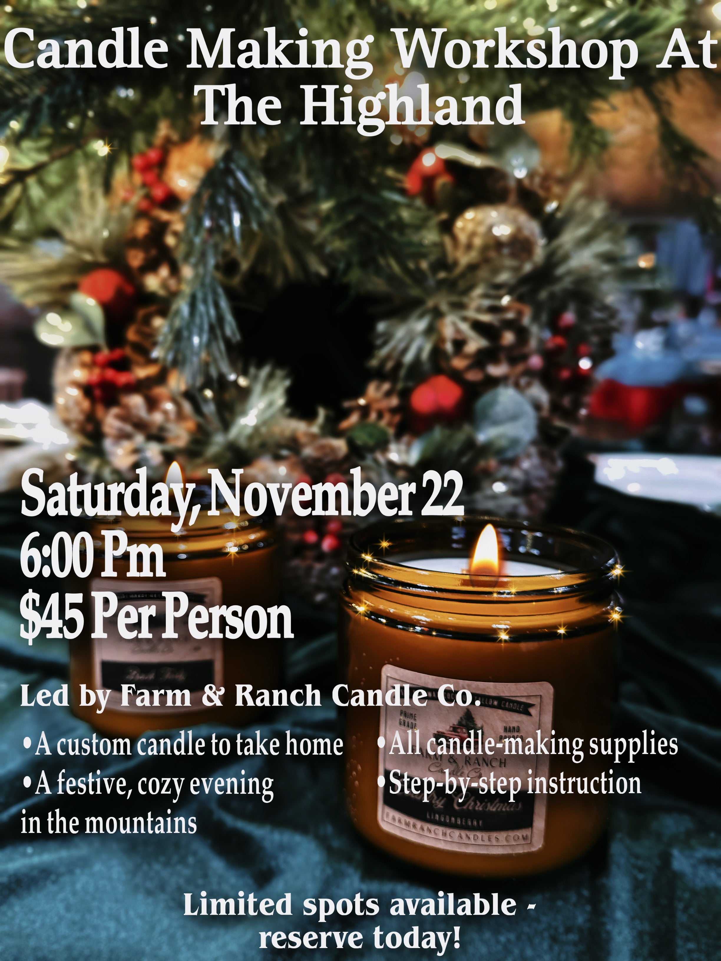 Candle Making Workshop at The Highland